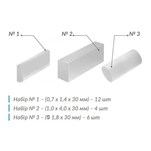 Jen-Fiber Bulk (Джен-Файбер Балк), 6шт/пак форма: № 3; розм.= 1.8х30 мм - Скловолоконні балки (скловолокно) (Джендентал-Україна)