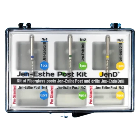 Jen-Esthe Post Pre-Silanized (Джен-Есте Пре-Сіланизовані), Н-р: 18шт+3шт розм.= (асорті) - Штифти скловолоконні пресіланізовані (Джендентал-Україна)